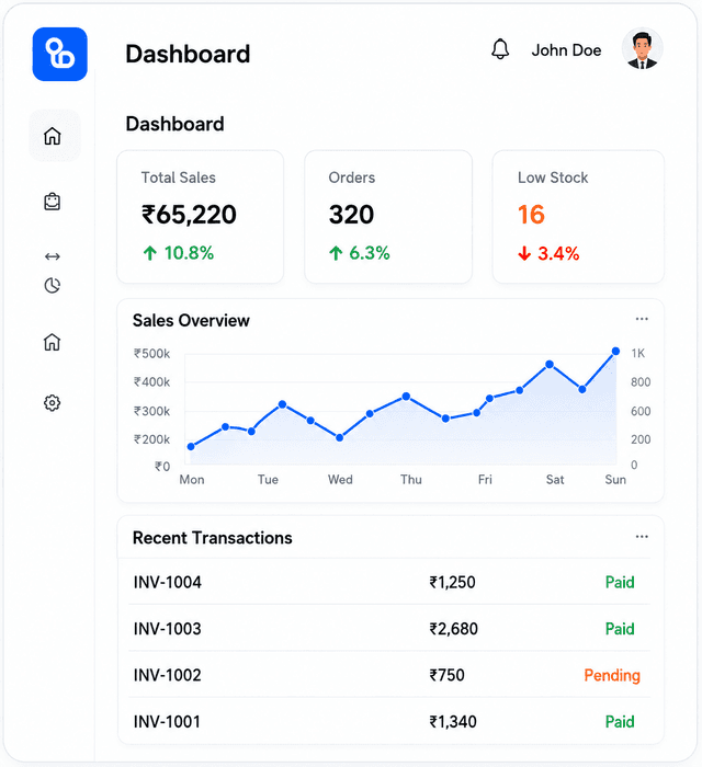 SaaS Billing & POS Invoice Generator preview mockup